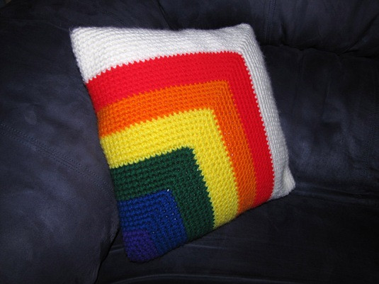 Crochet Mitered Corner Pillow