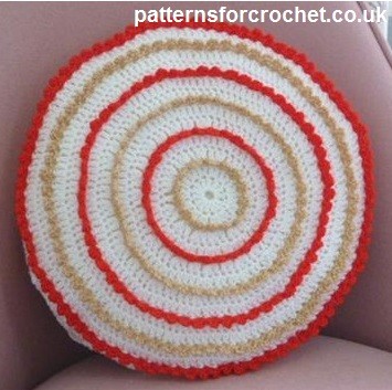 Crochet  Round Cushion Cover