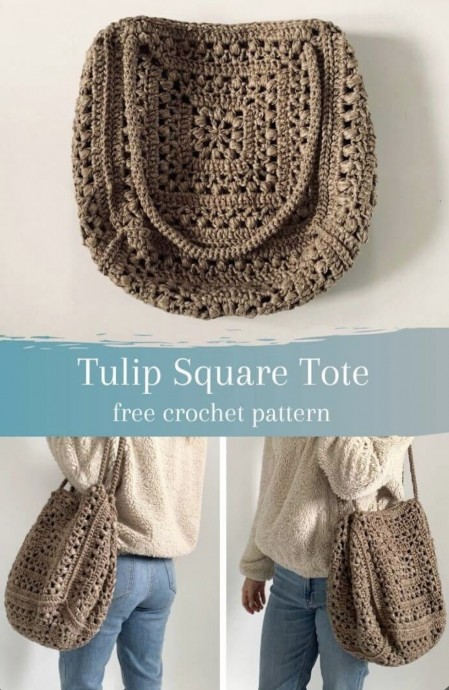 Free Crochet Pattern: Tulip Square Trapeze Tote