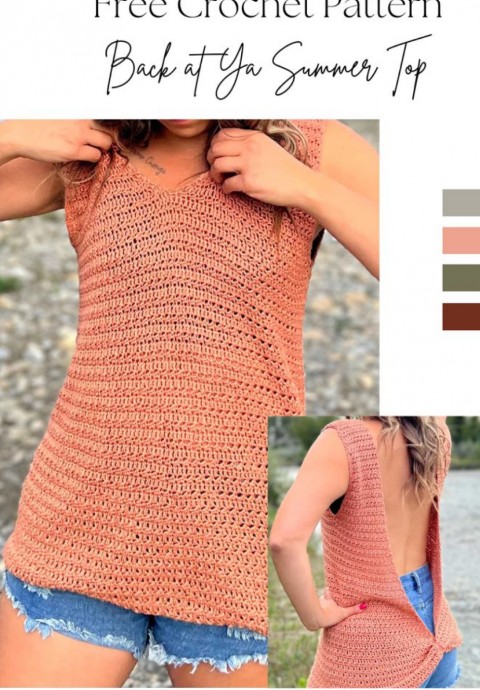 Crochet Back at Ya Summer Top (Free Pattern)