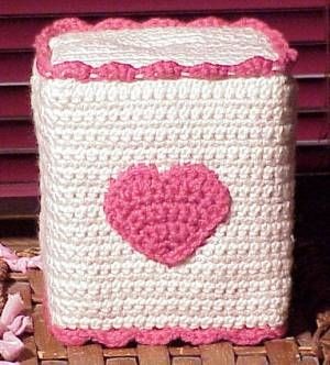 Crochet Country Heart Tissue Cover