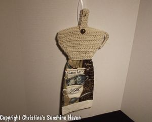 Crochet Cup a' Latte Towel Topper