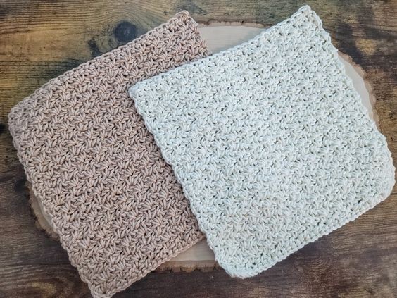 Crochet Wattle Stitch Washcloth