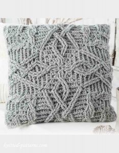 Crochet Cable Pillow