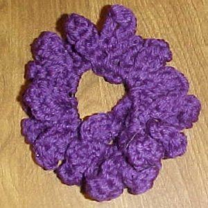 Crochet Cluster Chains Scrunchie