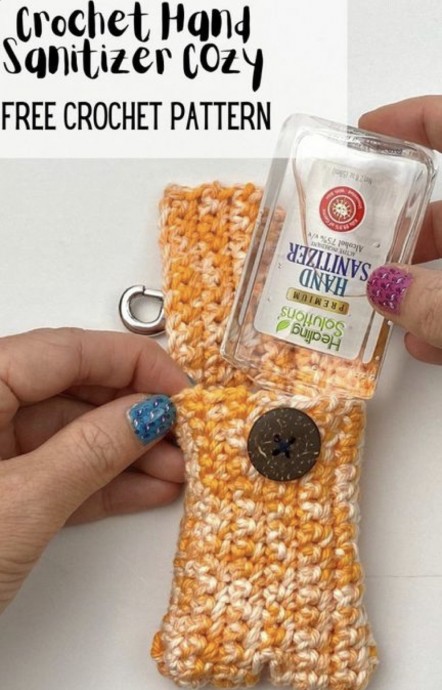 Crochet Sanitizer Cozy (Free Pattern)