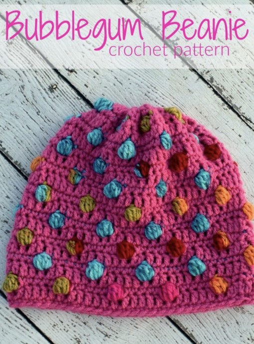 Crochet Bubblegum Beanie (Free Pattern)