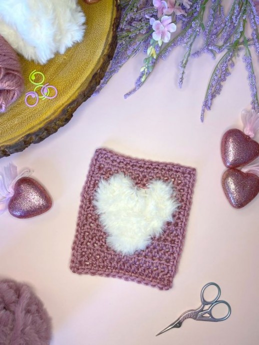 Crochet Heart Square Free Pattern