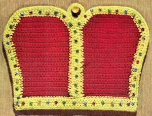 Crochet Royal Crown Pot Holder