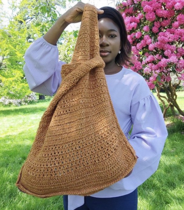 Japanese Knot Bag Free Crochet Pattern