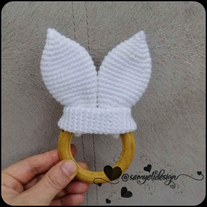 Crochet Bunny Ears Teether