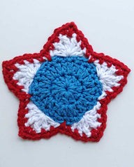 Crochet Patriotic Coaster