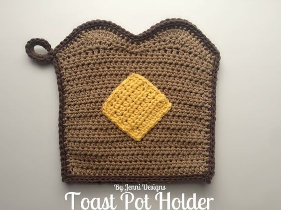 Crochet Toast Pot Holder