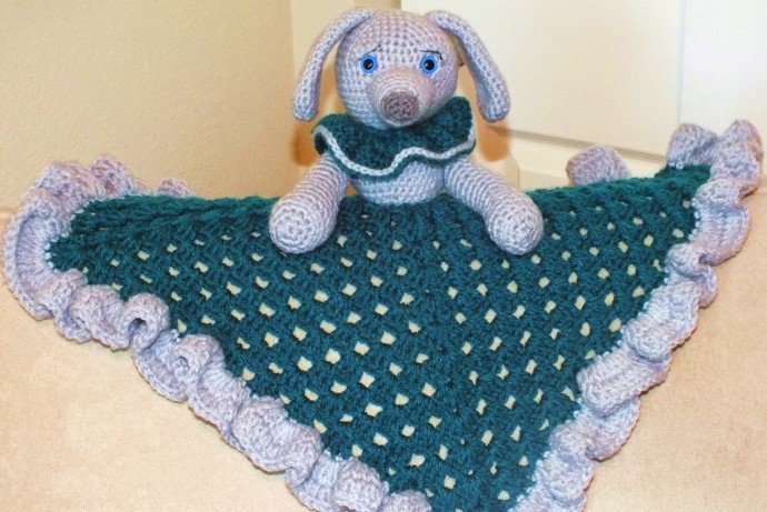 Crochet Little Hush Puppy Security Blanket