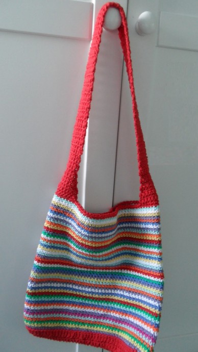 Stripy Shoulder Shopping Bag