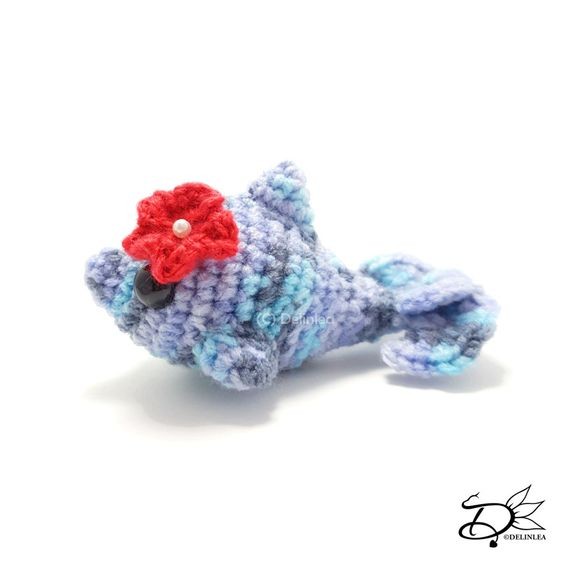 Crochet Floral Dolphin Amigurumi