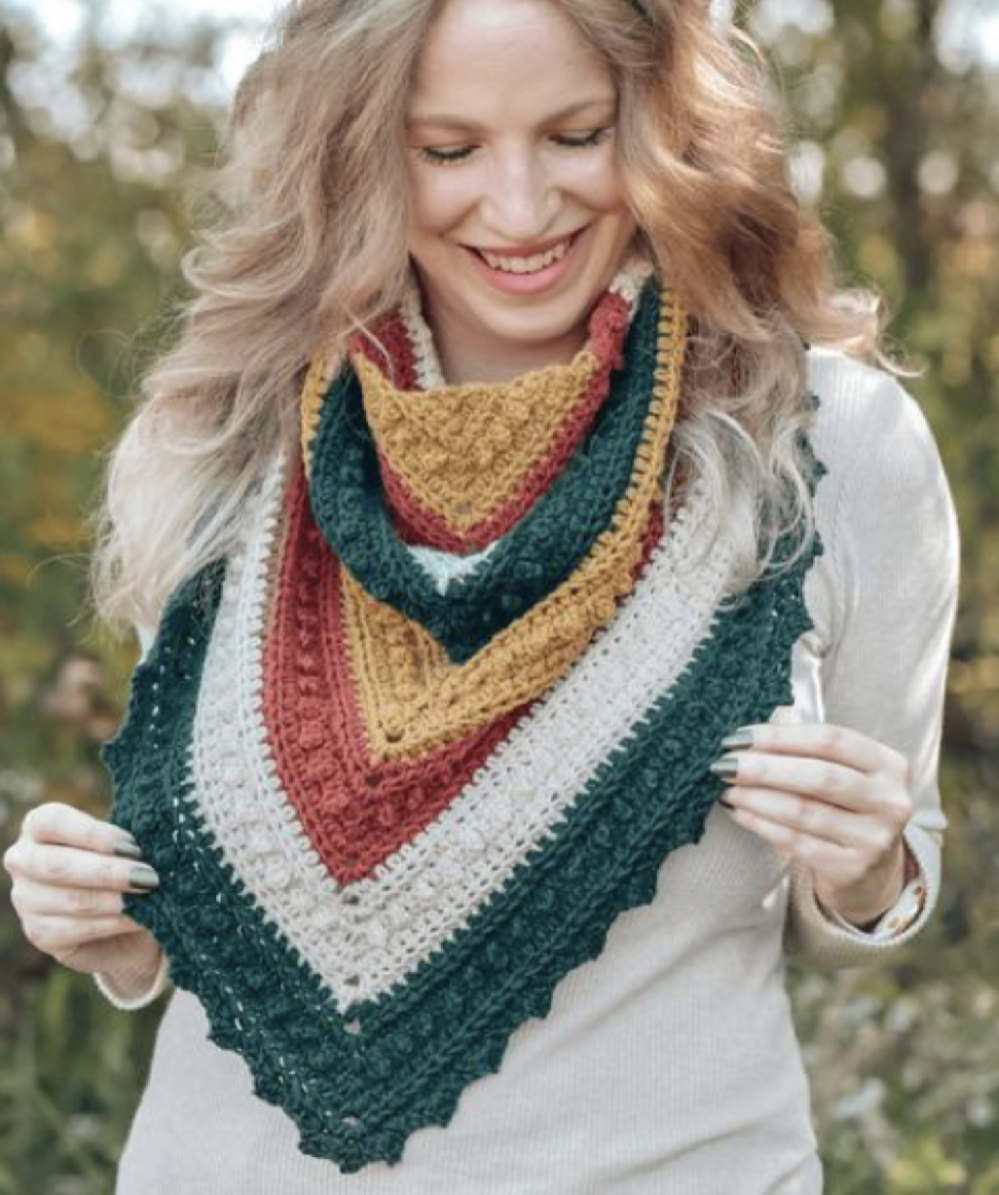 Crochet Picot Triangle Scarf – FREE CROCHET PATTERN — Craftorator