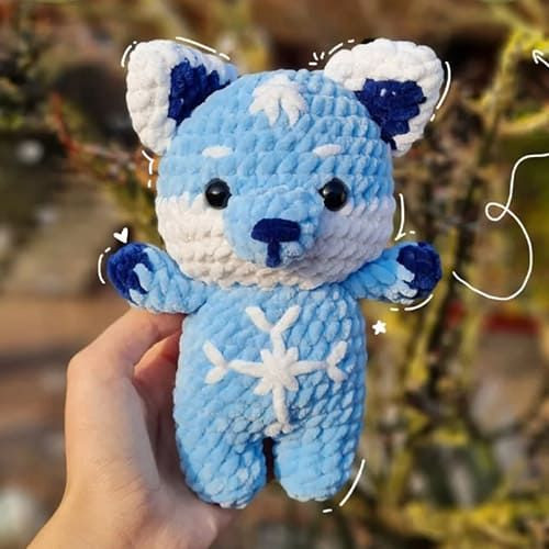 Crochet Eve the Winter Fox Amigurumi