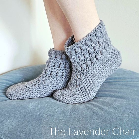 Crochet Pearl Slippers