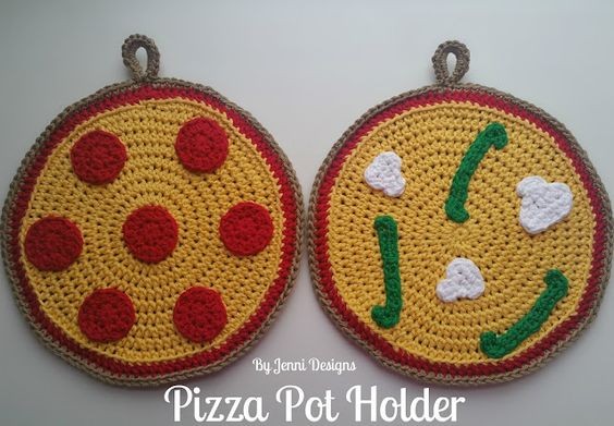 Crochet Pizza Pot Holder