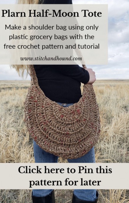 Free Crochet Pattern: Half Moon Tote