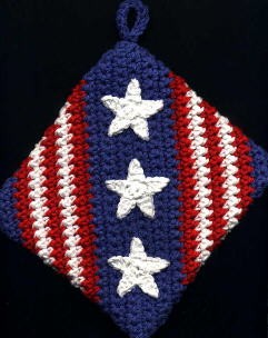 Crochet Fourth of July Potholder