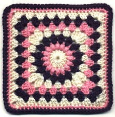 Crochet Sunburst Granny Square