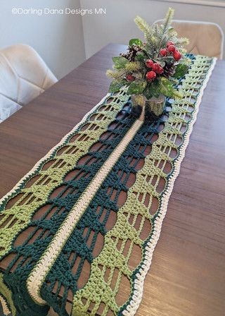 Crochet Christmas Tree Farm Runner