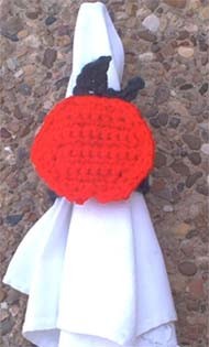 Crochet Apple Napkin Ring