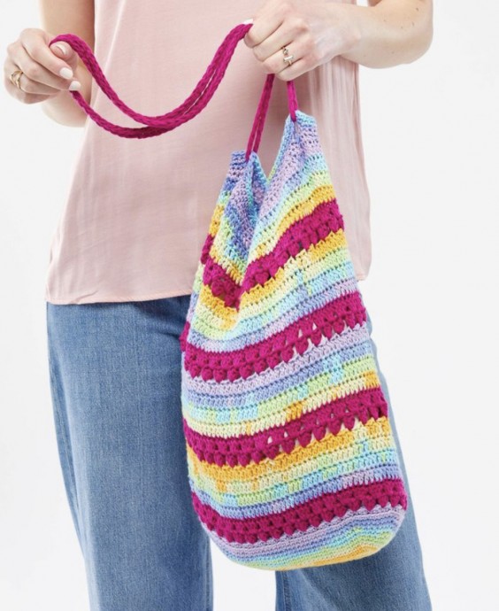 Tropical Market Bag Free Crochet Pattern