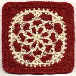 Crochet Velvet and Lace Square