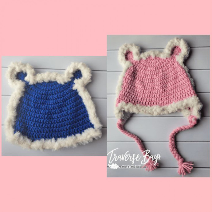 Crochet Faux Fur Bear Hat