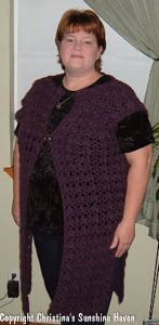 Crochet Plus-Size Long Vest/Cover-up