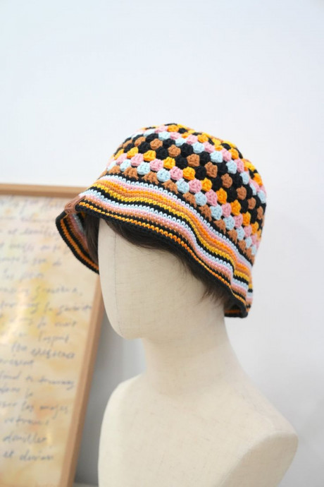 Crochet Colorful Bucket Hat