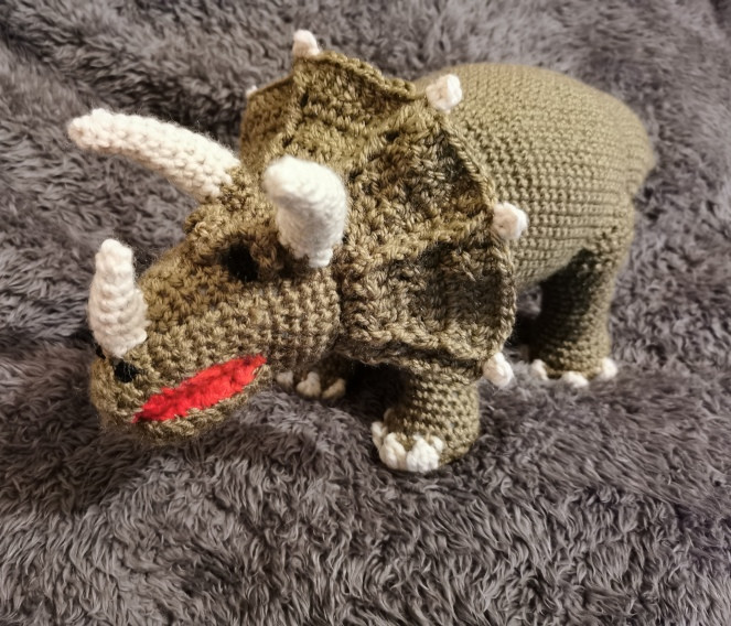 Crochet Handmade Triceratops