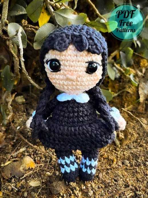 Crochet Wednesday Addams Netflix Doll