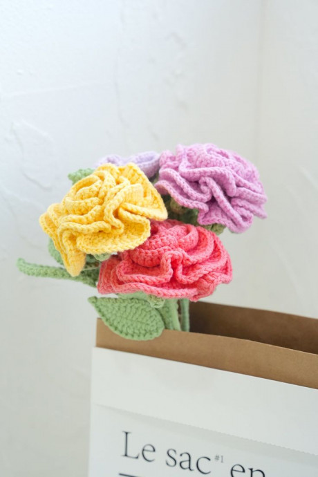 Crochet Lafitte Rose Flower