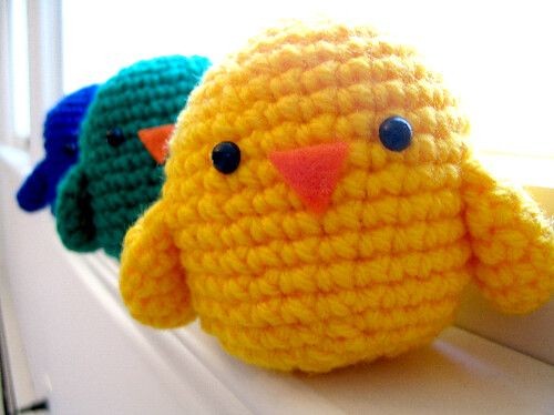 Crochet Birds with Feather