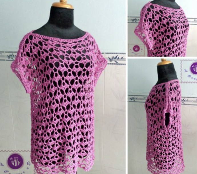 Crochet Lacy Oversized Top (Free Pattern) – FREE CROCHET PATTERN ...