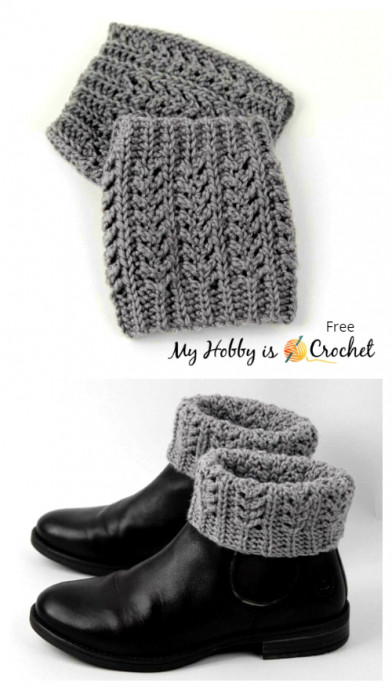 Crochet Textured Boot Cuffs