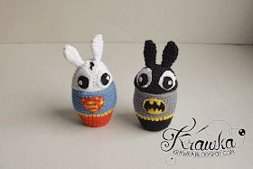 Crochet Super Bunny and Bunny Man Easter Egg Cozies