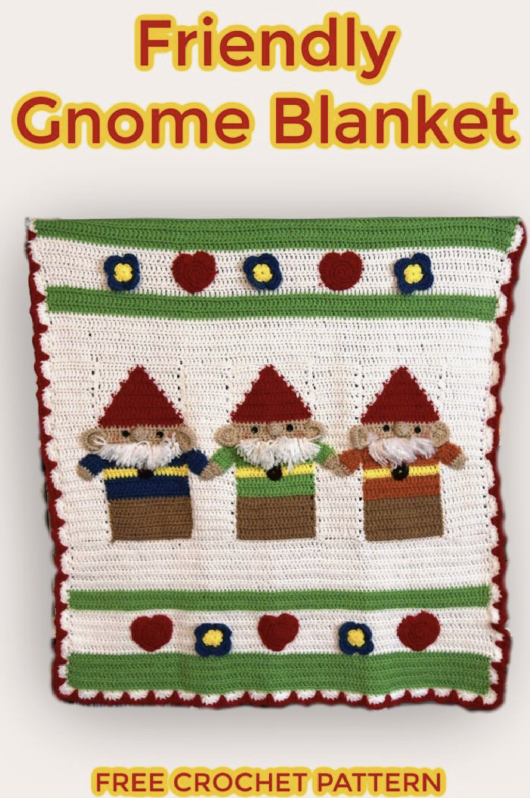 Gnome Crochet Blanket FREE CROCHET PATTERN — Craftorator