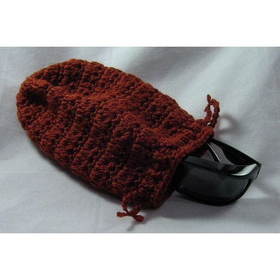 Crochet Drawstring Sunglass Case