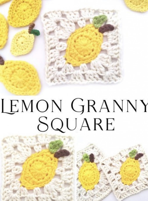 Free Crochet Lemon Granny Square Pattern