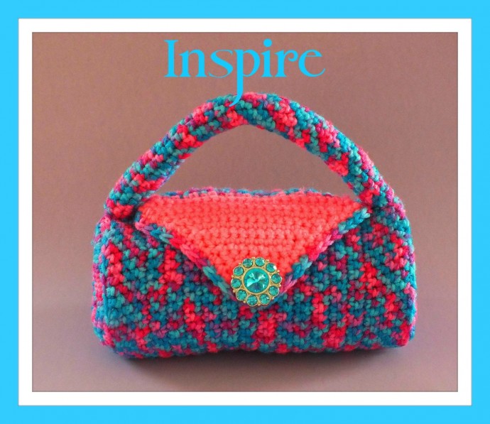 Crochet Cylinder Clutch Bag