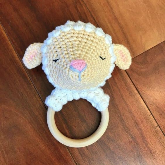 Crochet Lamb Rattle