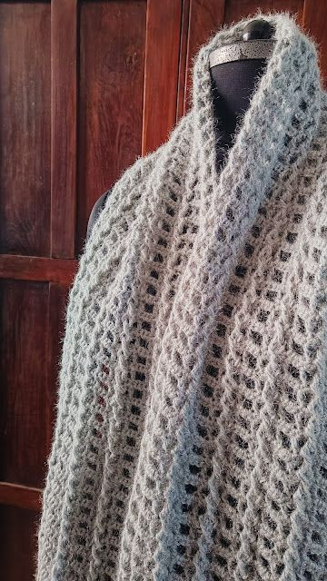 Crochet Cable Stitch Scarf For Men