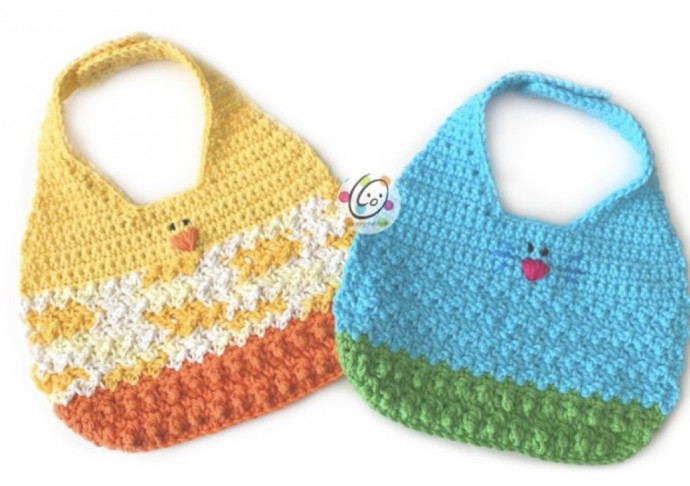 Free Crochet Pattern: Baby Spring Bibs