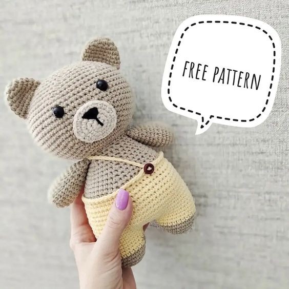 Crochet Amigurumi Teddy Bear in Pants