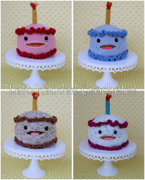 Crochet Smiling Birthday Cake